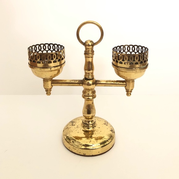 Other - Vintage Brass Dual-Candlestick Holder